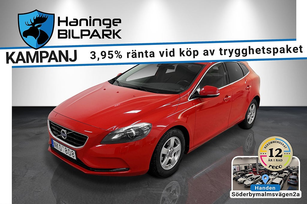 Volvo V40 D2 /VOC /B-KAMERA /DRAG /P-SENSORER /SUPERDEAL fr3,95%