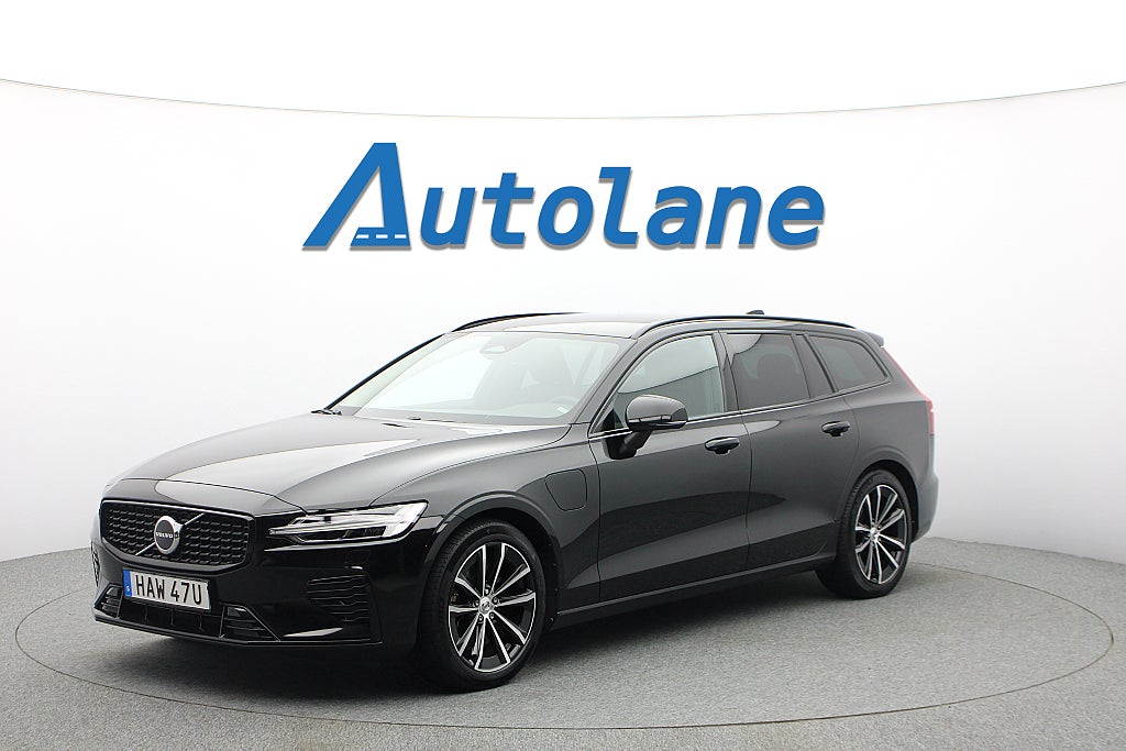 Volvo V60 Recharge T6 AWD Plus Dark, B-Kamera, Drag, Skinn, 398hk