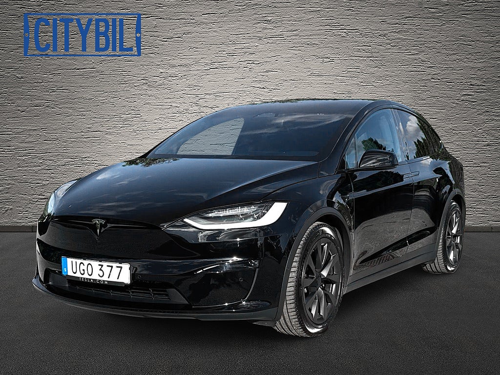 Tesla Model X Plaid 1020hk 6-sits - Yoke - Drag - Moms - VAT