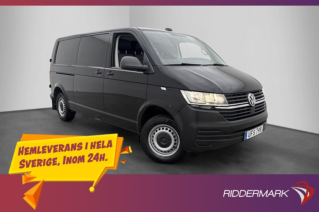 Volkswagen Transporter L2 Värm Drag B-Kam Skinn CARPLAY Moms