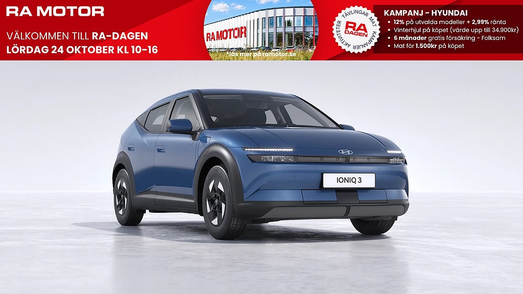 Hyundai Ioniq 3 Long Range - Select *Räntekampanj 2,99% 2027