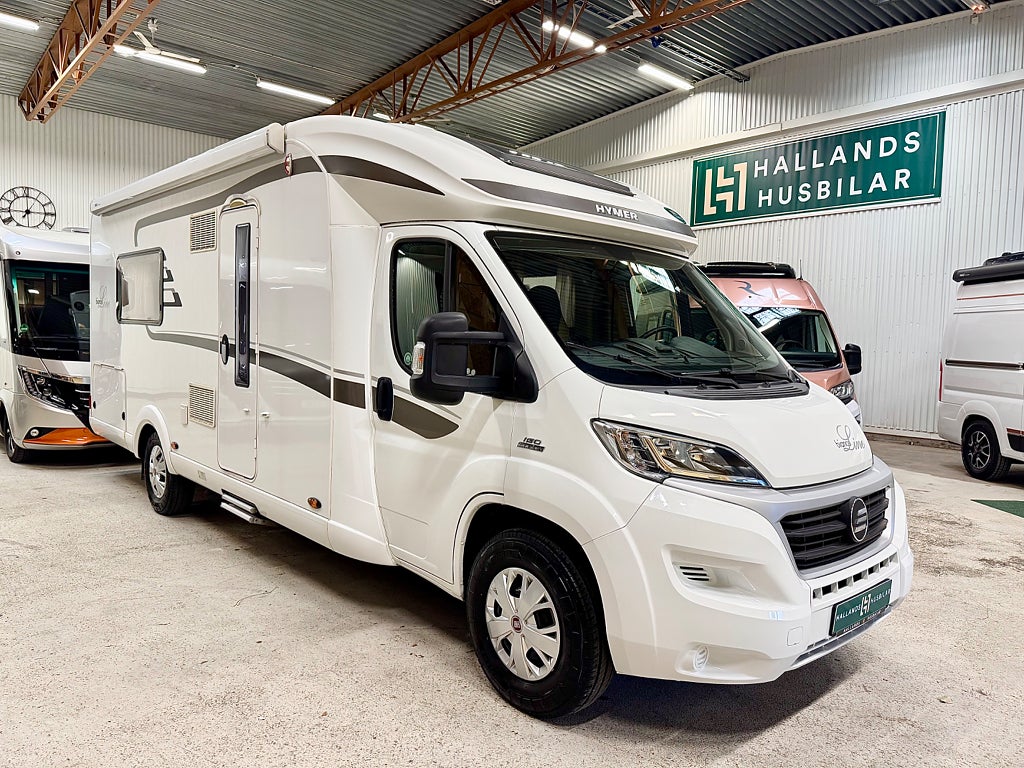 Hymer T 668 Bianco Line Låga långbädd Solpanel 2 Ägare 150hk B-kort 35