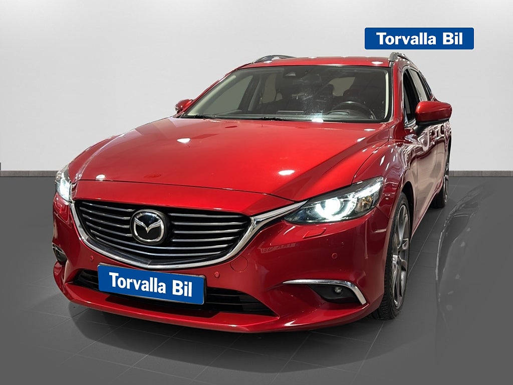 Mazda 6 Wagon 2.5 SKYACTIV-G Optimum Fullservad Läder Navi HuD