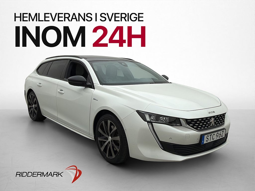 Peugeot 508 SW Hybrid 224hk GT Focal Pano Värm Kamera Drag
