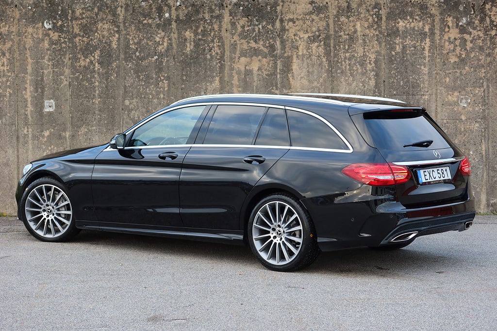 Mercedes-Benz C 200 AMG 184hk Burmester Drag GPS Låga Mil