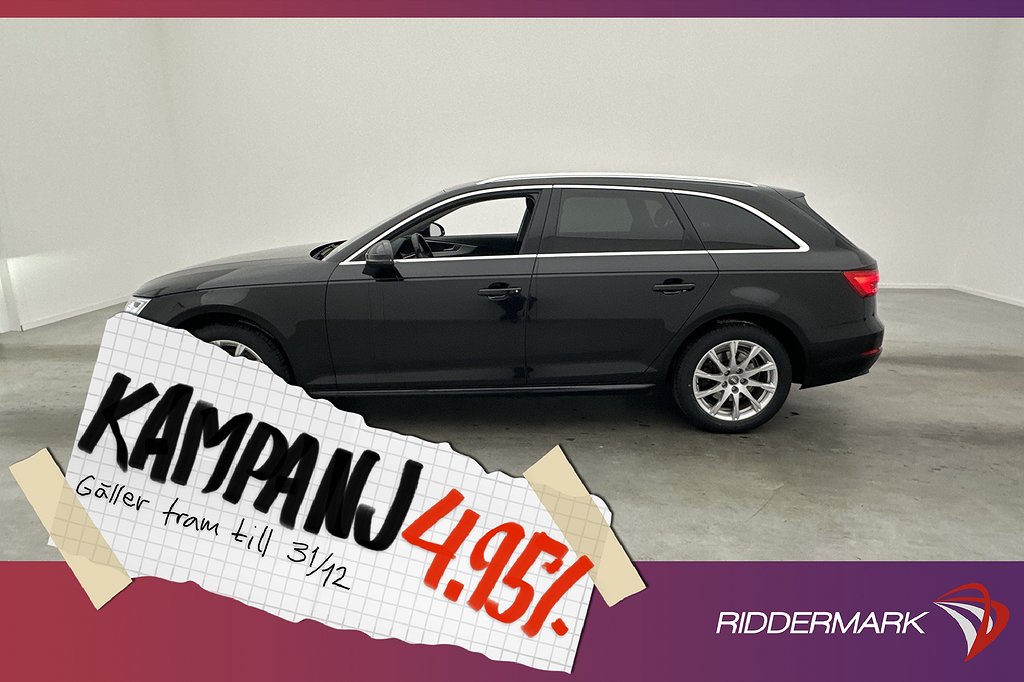 Audi A4 2.0 TDI 190hk Proline Drag M-Värmare 4,95% Ränta