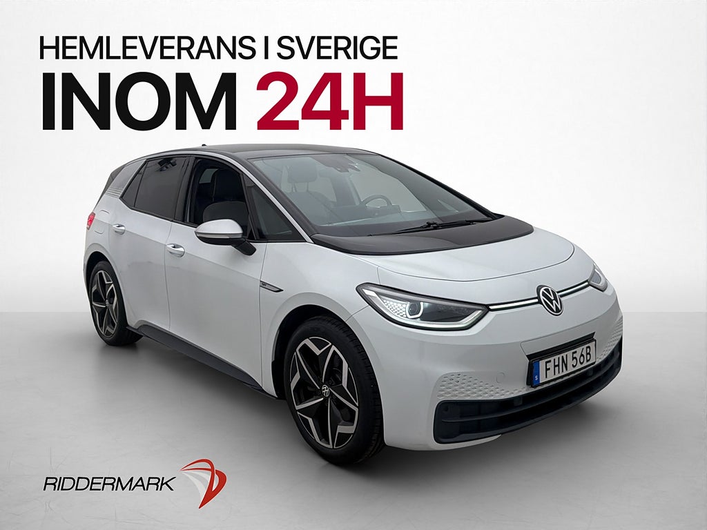 Volkswagen ID.3 Pro Performance 204hk Värmare Kamera CarPlay