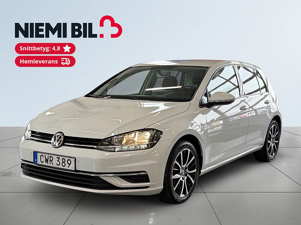 Volkswagen Golf 5-dörrar 1.0 TSI /A.d Fart/Carplay/Kamera/BT/Låg skatt!