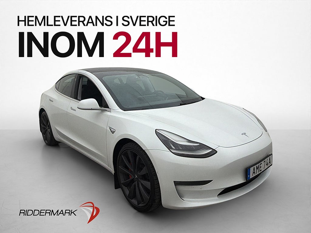 Tesla Model 3 Performance AWD HW3 Autopilot Svensksåld