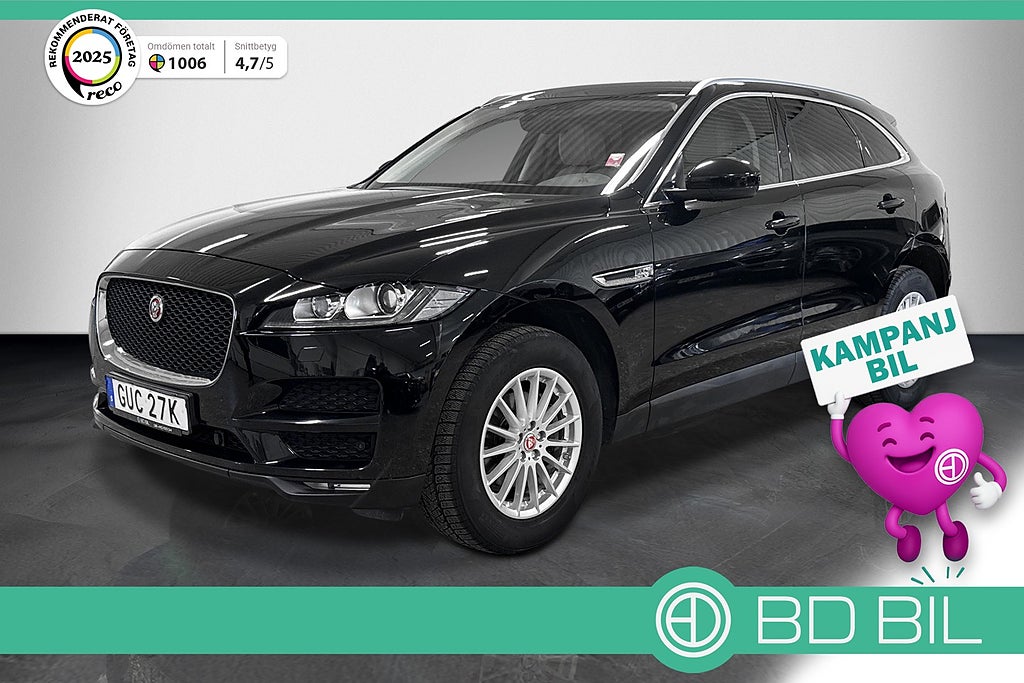 Jaguar F-Pace 20D AWD SKINN NAVI BACKKAMERA 3,95% RÄNTA