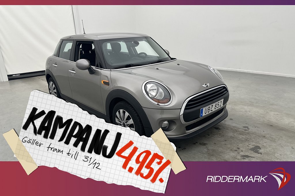 MINI One 5-Dörrar 102hk Pepper Sensorer Farthål 4,95% Ränta