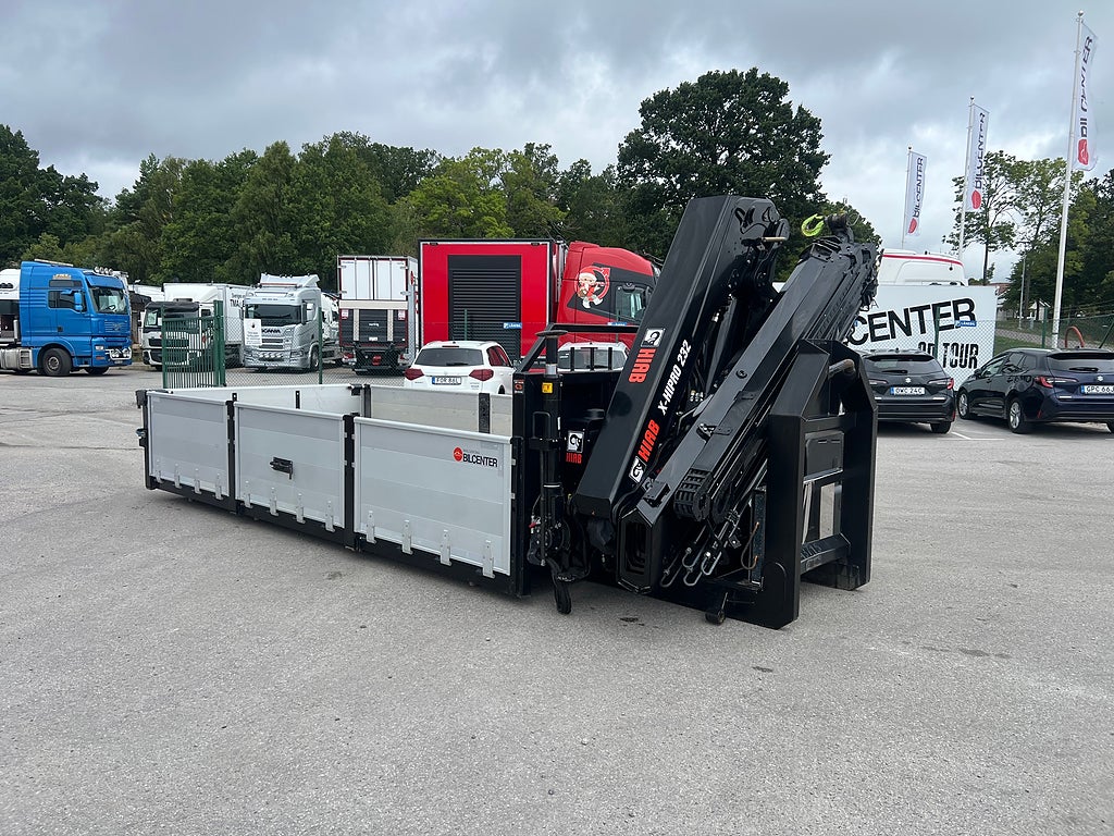 Övriga Kranflak Hiab 232-E5 kran & Schaktlucka
