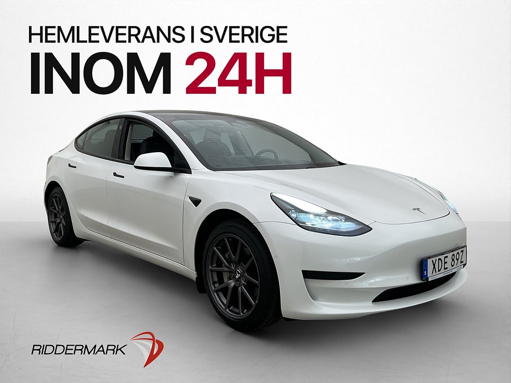 Tesla Model 3 Standard Range Plus Kamera Värmpump Svensksåld