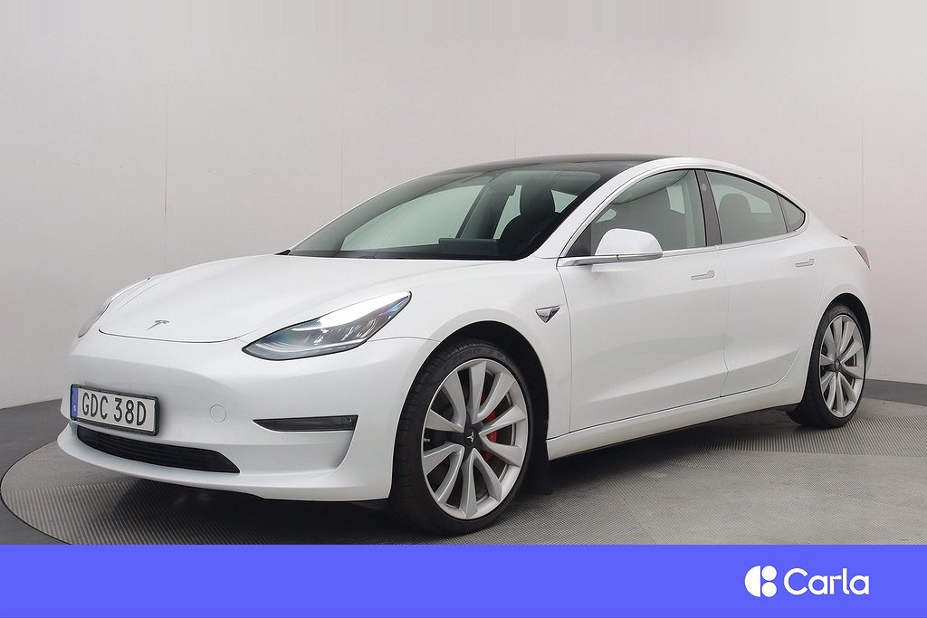 Tesla Model 3 Performance AWD Autopilot Pano V-Hjul