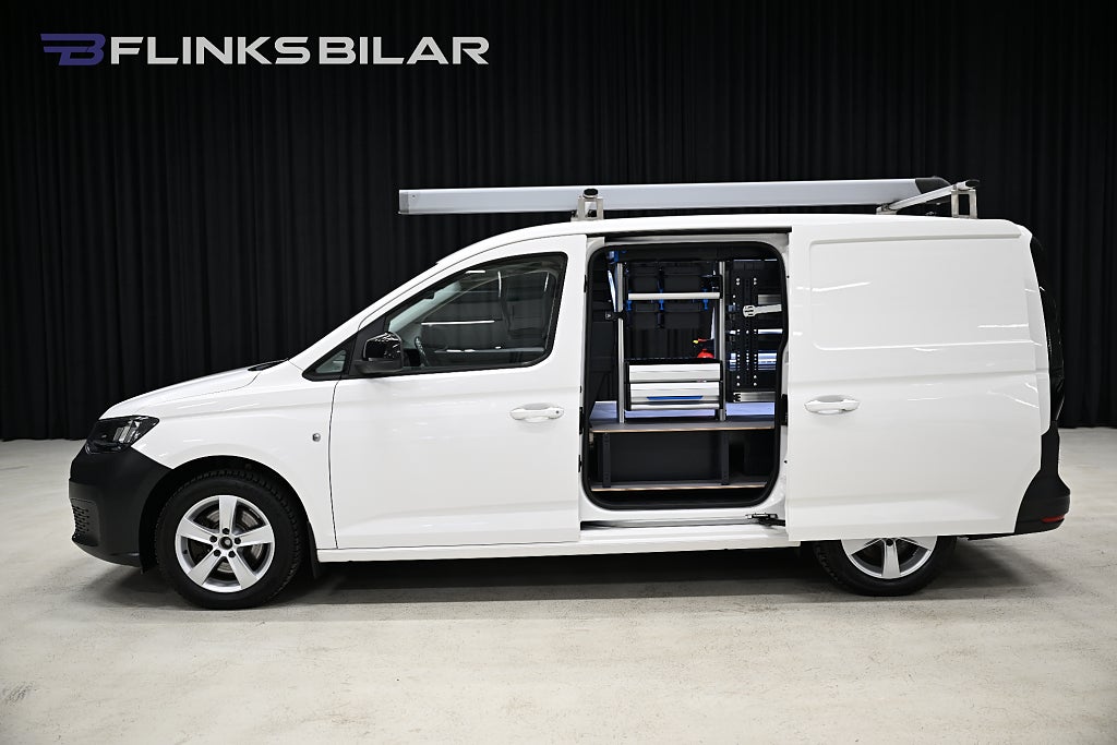 Volkswagen Caddy Maxi DSG 122HK Servicebil|Inredd|Dubbeldörr|Sortimo|Pipetube