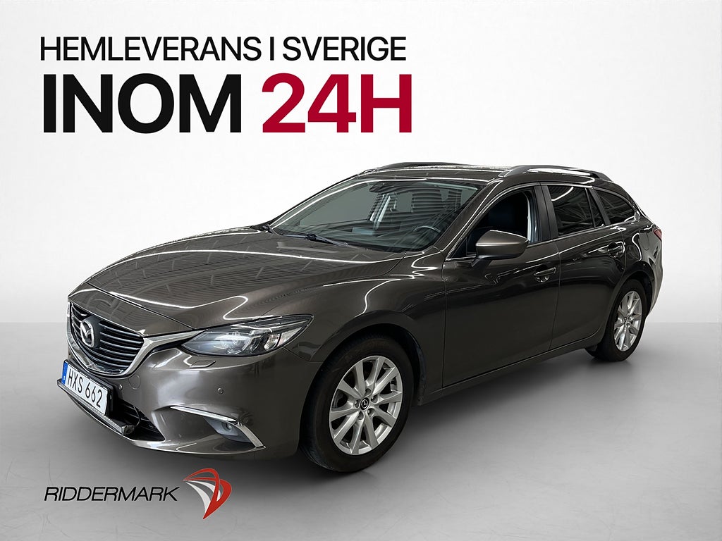 Mazda 6 Wagon AWD 150hk Vision Dragkrok Keyless P-sensorer