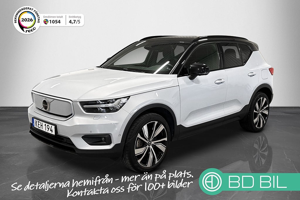 Volvo XC40 Recharge Pro H/K Panorama Dragkrok Backkamera