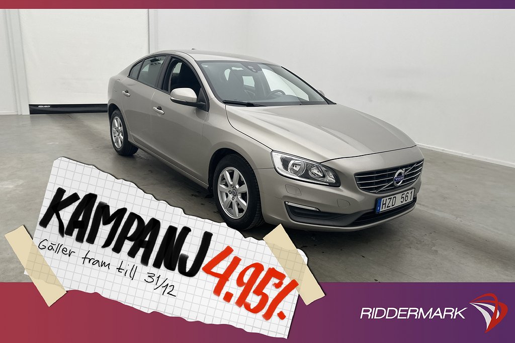 Volvo S60 T3 150hk En-Brukare P-Värmare 4,95% Ränta