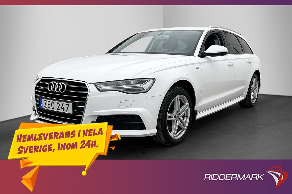 Audi A6 TDI Quattro 190hk S-Line Värmare Navi Sensorer