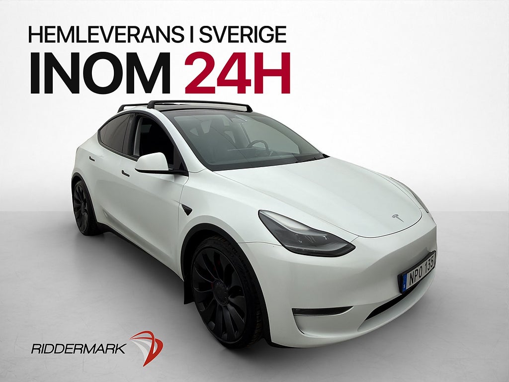 Tesla Model Y Performance AWD Dragkrok Pano AP Sv.Såld