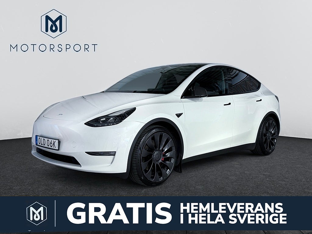 Tesla Model Y Performance 534 hk DRAG Adaptiv Farth 21" Pano Helskinn