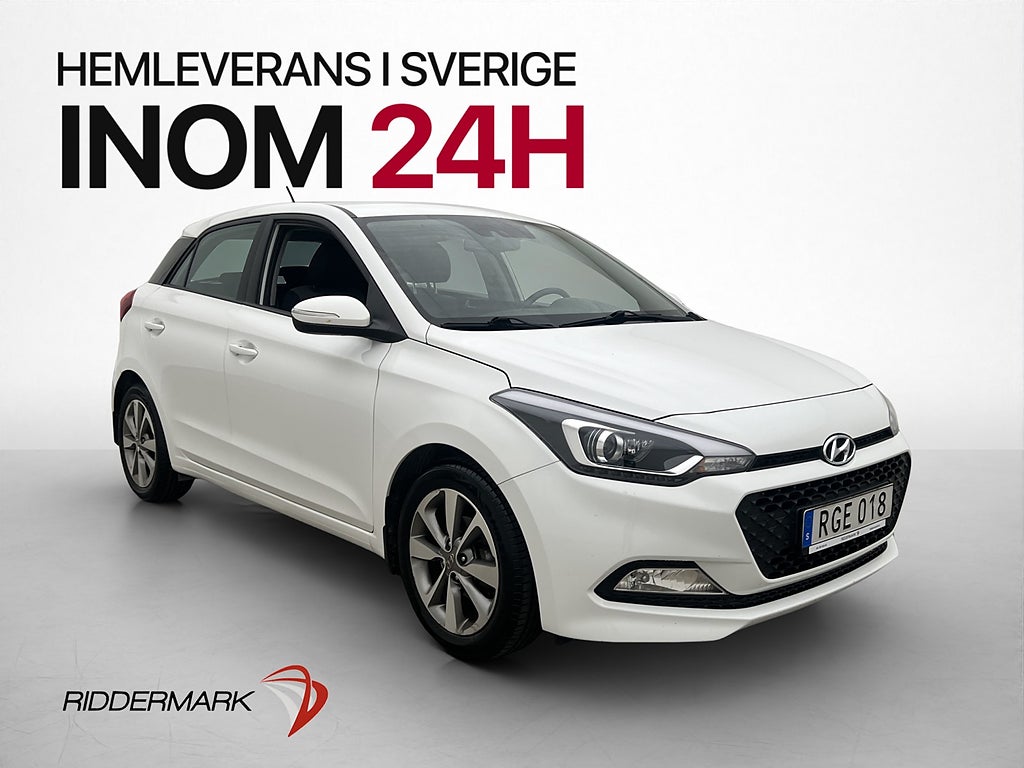 Hyundai i20 1.4 101hk Premium Rattvärme Bluetooth