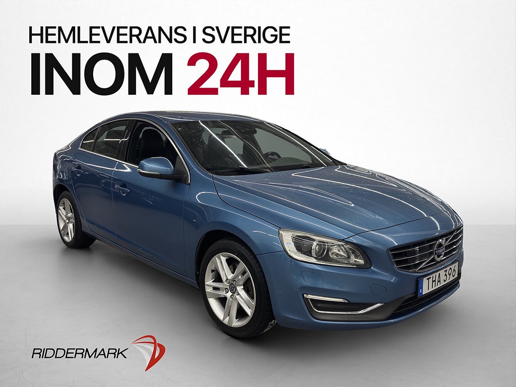 Volvo S60 D4 181hk Summum Värmare Dragkrok Skinn Elstol BLIS