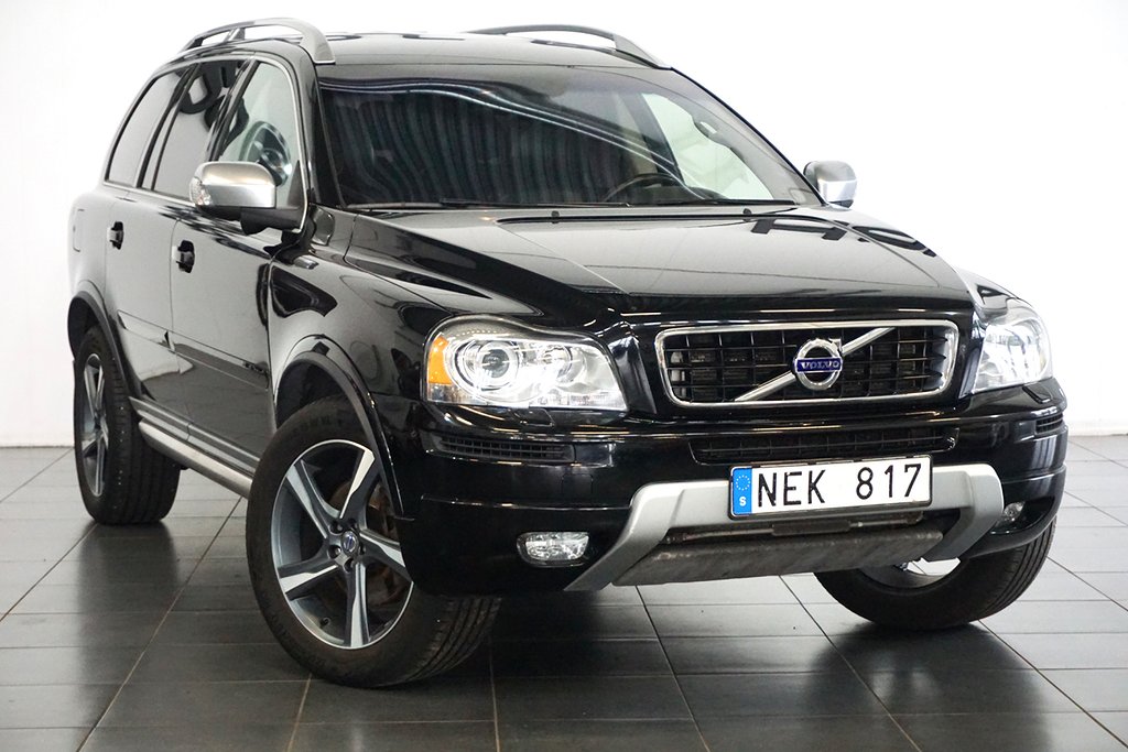 Volvo XC90 D5 AWD Aut R-Design Skinn Drag VOC B-kam 7-sits