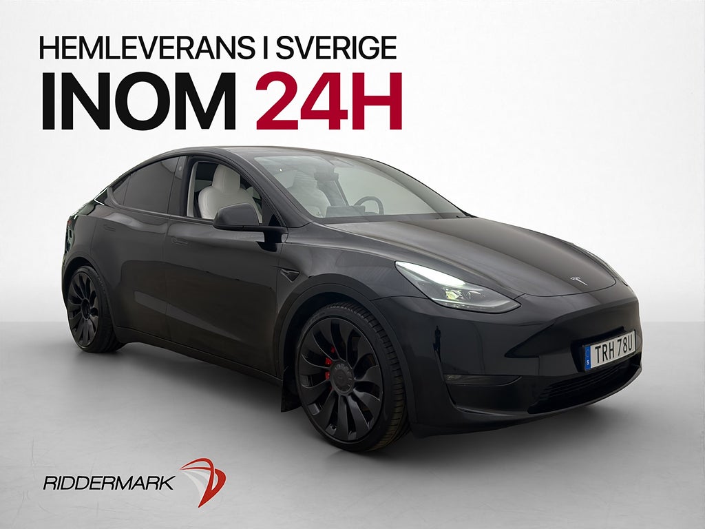 Tesla Model Y Performance  Ljus interiör Pano Drag MOMS