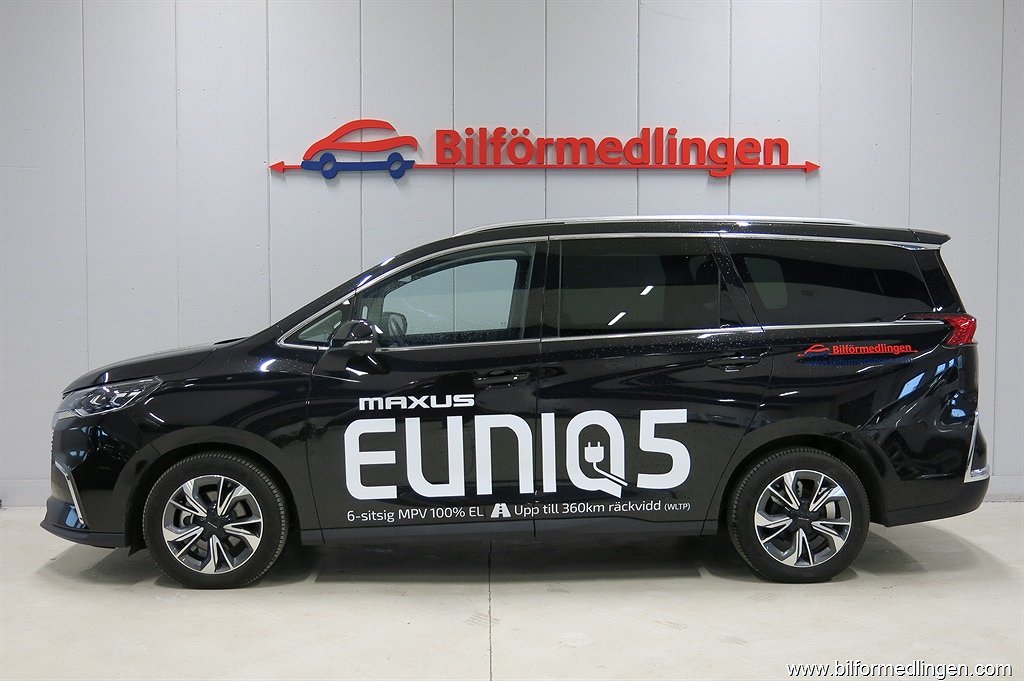 Maxus Euniq 5 6 sitsig 70 kWh 100% elbil Exclusive paket Räckvidd 437 km enl