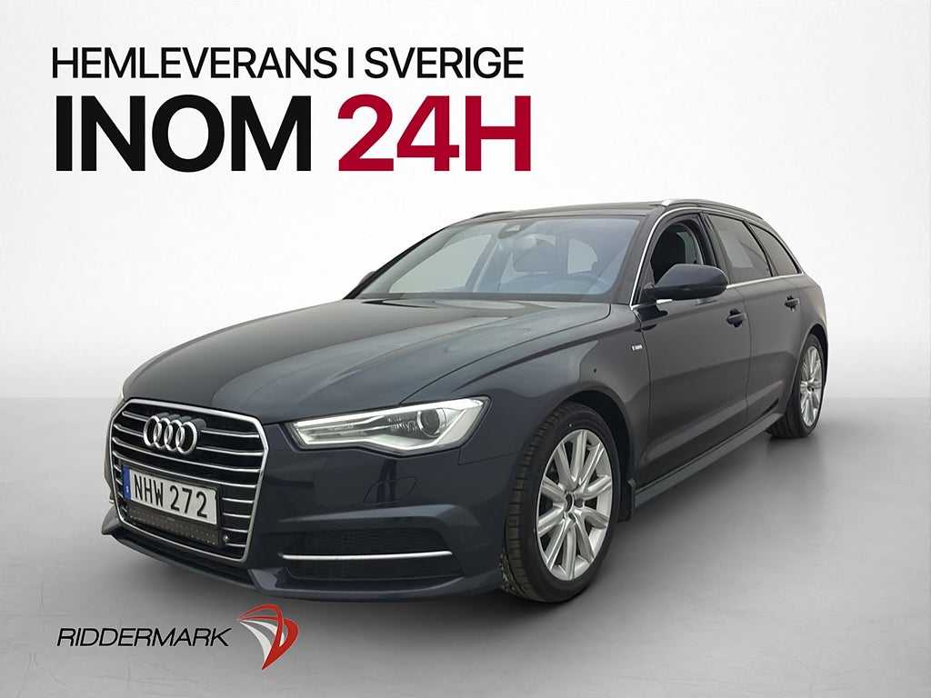 Audi A6 Avant 2.0 TDI 190hk S-Line Panorama Värmare Dragkrok