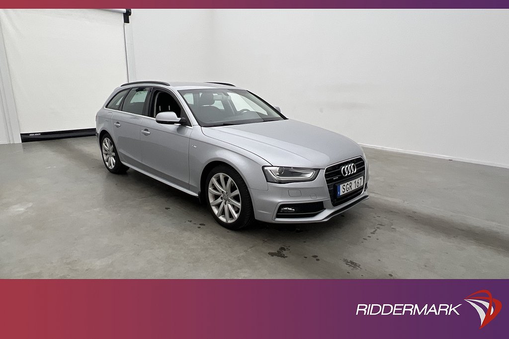 Audi A4 2.0 TDI Quattro 190hk S-Line D-Värm Drag 0,51l/mil