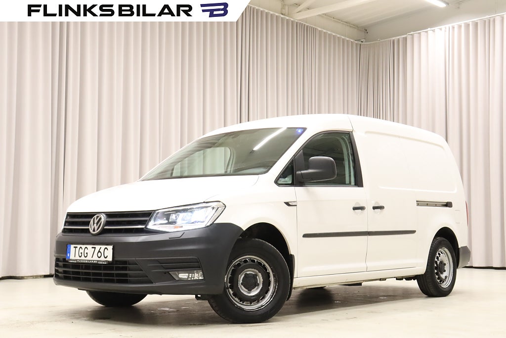 Volkswagen Caddy Maxi DSG 122HK Inredd|LED|Drag|Värmare|Moms