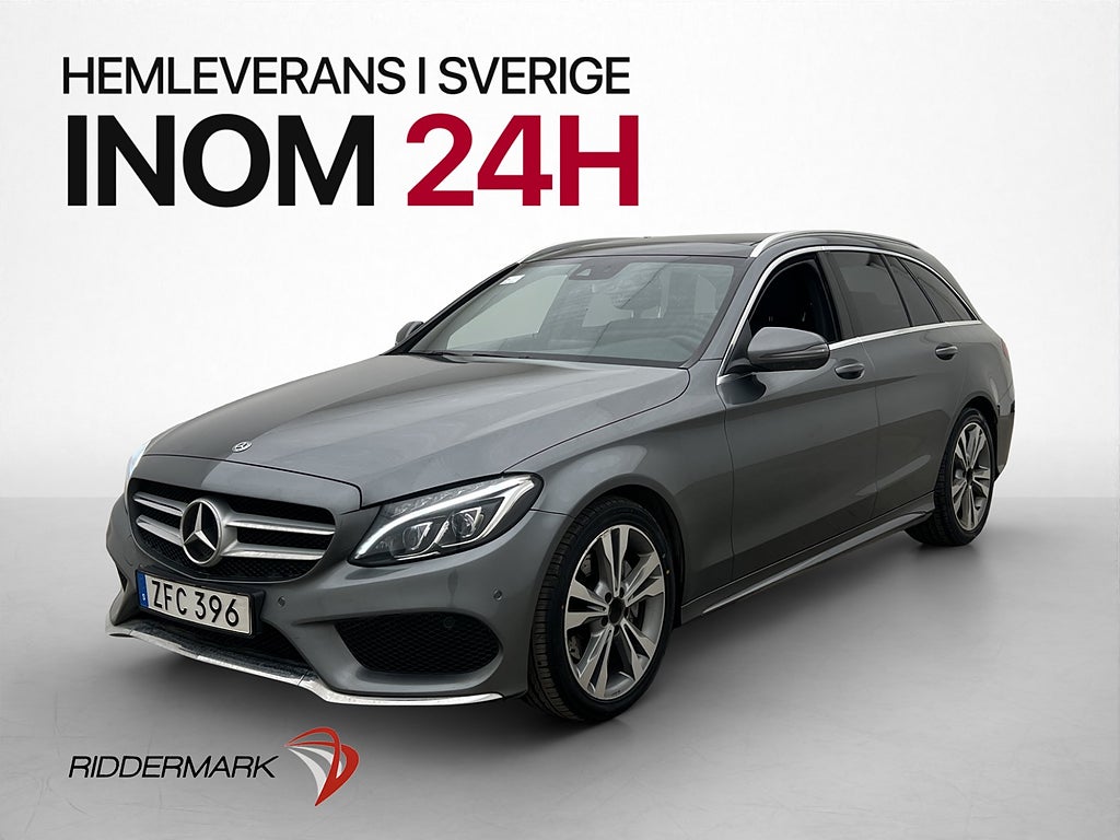 Mercedes-Benz C220 T d AMG Pano Burm Navi Kamera Skinn Drag