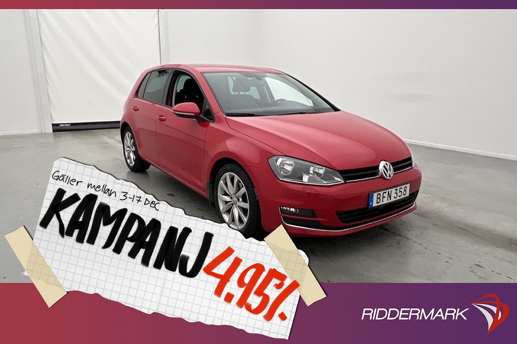 Volkswagen Golf TSI 140hk Highline M&K-Värmare 4,95% Ränta