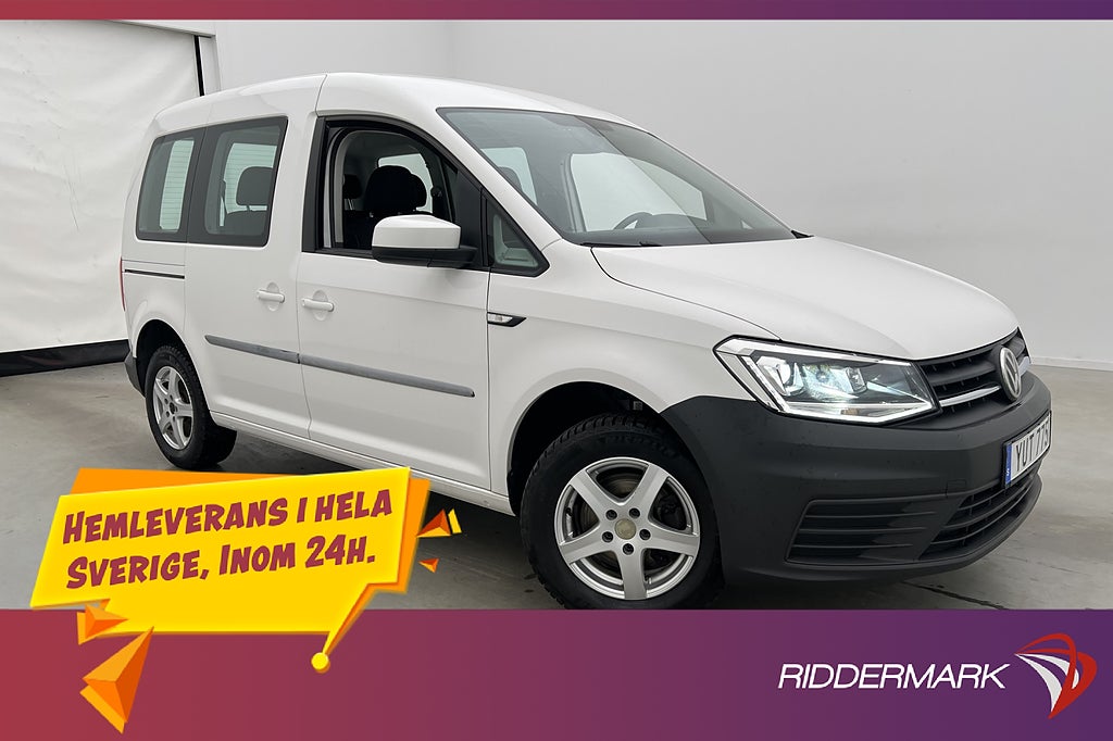 Volkswagen Caddy Life 2.0TDI Värmare Farthållare 5-Sits Moms
