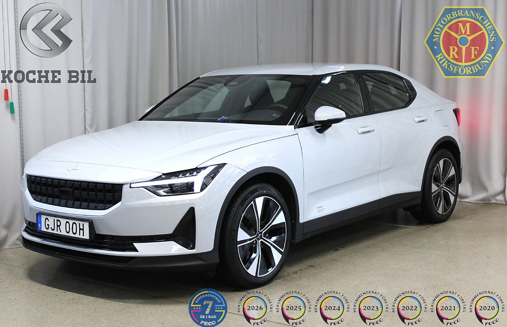 Polestar 2 Long Range Single Motor 231HK, Räckvidd 540km, S&V-hjul