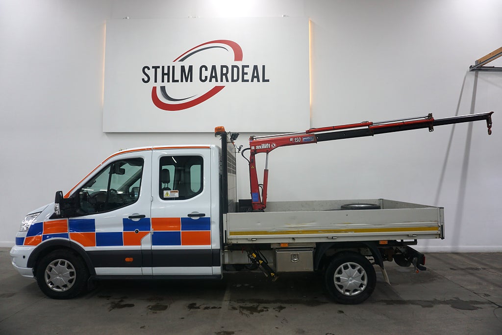 Ford transit 350 Chassi Dubbelhytt 2.0 TDCi Kranbil 6-Stis Euro 6