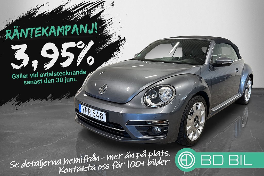 Volkswagen Beetle Cabriolet 1.4 TSI FÅ BRUKARE SKINN KAMPANJ 3,95% RÄNTA