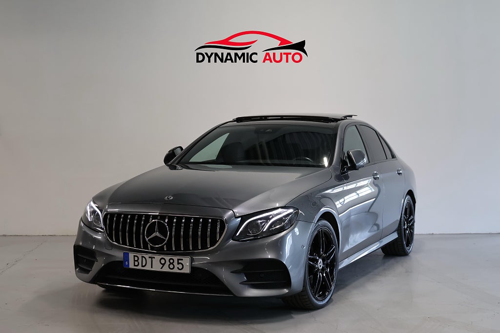 Mercedes-Benz E 220 194HK/GTR/Pano/AMG Line/Belysning/Night/360kamera