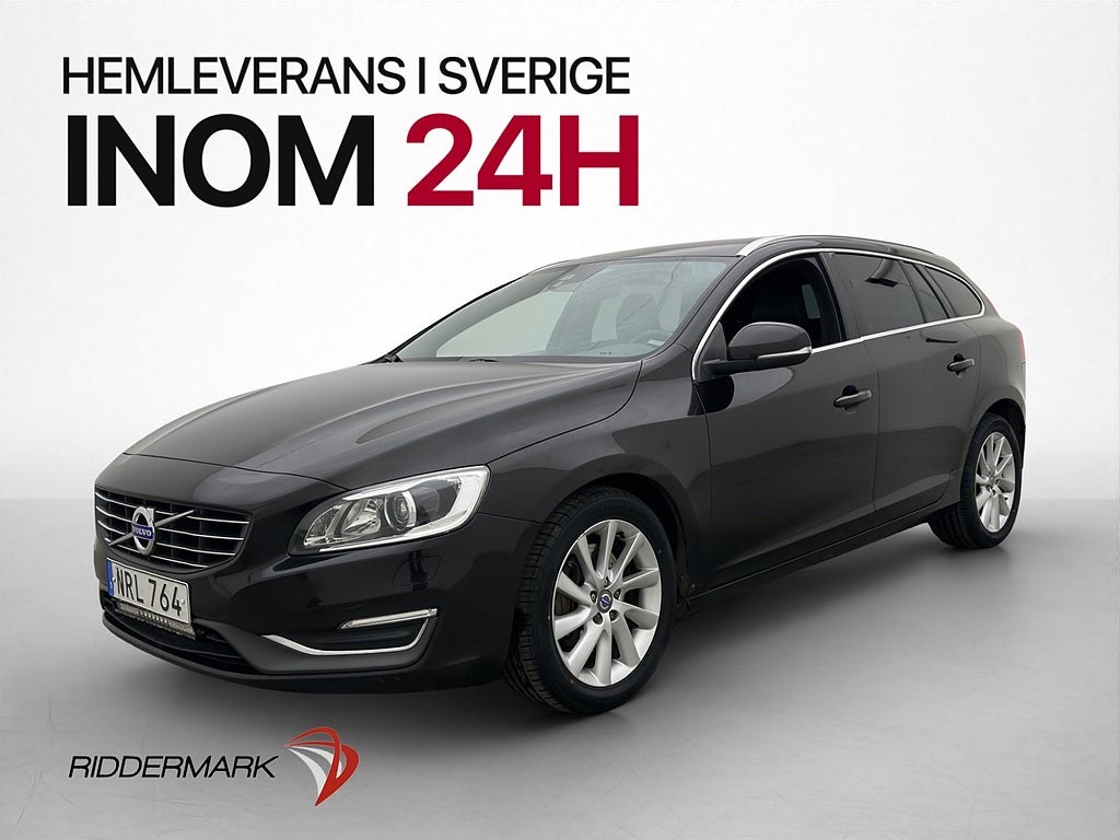 Volvo V60 D4 AWD 181hk Summum Värm VoC Skinn Drag