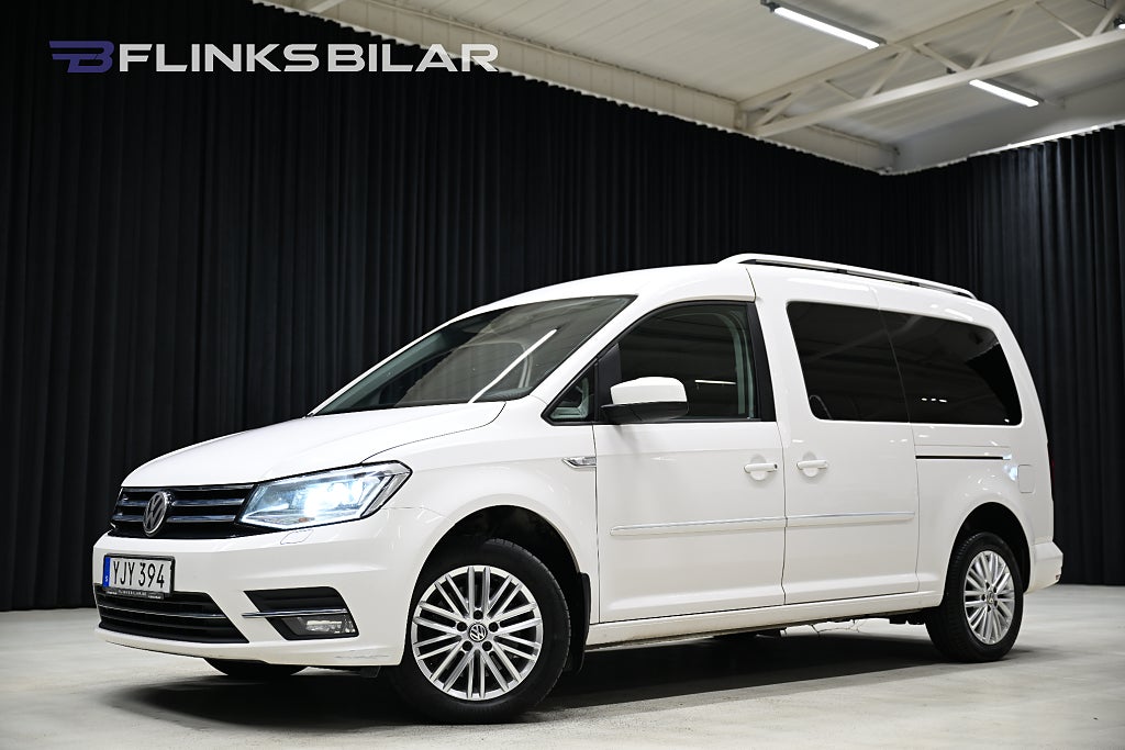 Volkswagen Caddy Maxi Life DSG 150HK 7-Sits|Nedlackad|Dubbeldörr|SeUtr!