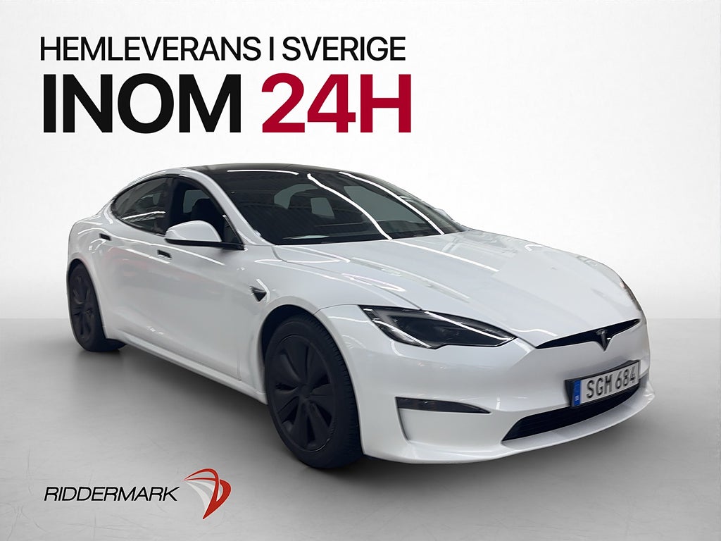 Tesla Model S AWD Svensksåld Luftfjäd Pano Yoke-Ratt MOMS