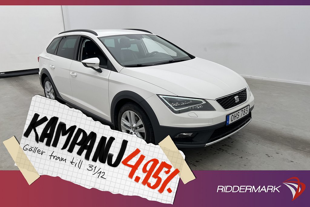 Seat Leon X-Perience 4Drive 110hk Kamera CarPlay 4,95% Ränta