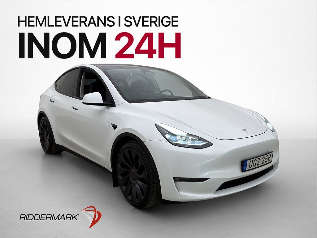 Tesla Model Y Performance Svensksåld Autopilot Drag