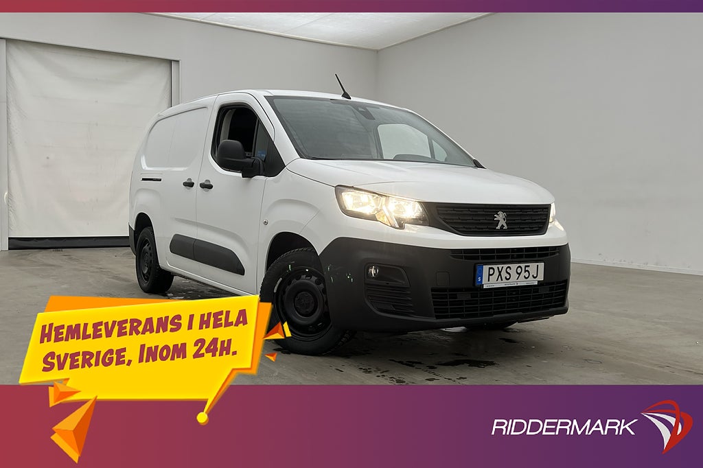 Peugeot Partner L2 Ny-Kamrem Värm Drag Kamera CARPLAY Moms