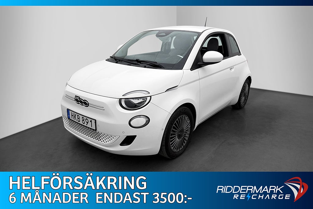 Fiat 500E 42 kWh 118hk Kamera Navi Döda-Vinkel Farthållare
