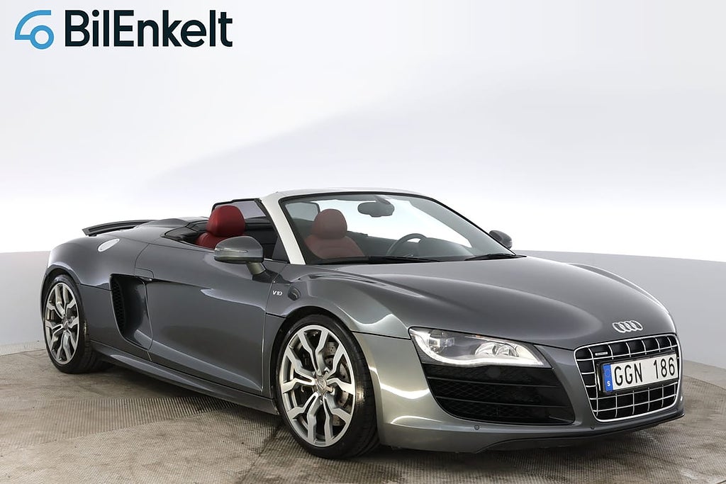 Audi R8 Spyder 5.2 V10 FSI Quattro B&O Sv-såld 4,49%