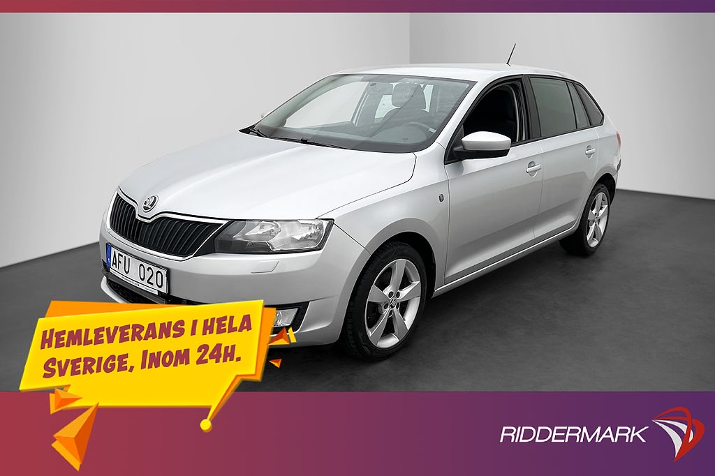 Skoda Rapid Spaceback 1.2 TSI 105hk Värmare P-Sensorer Farth