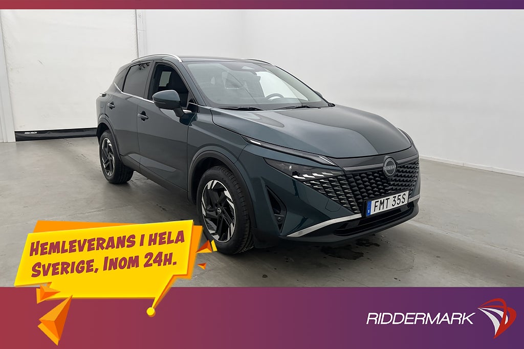Nissan Qashqai 1.3 DIG-T 360° CarPlay Navi Rattvärme MOMS
